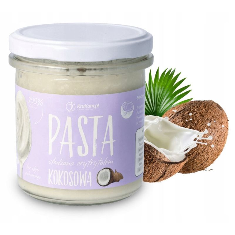 KRUKAM Pasta Kokosowa Słodzona 300g - Masło Kokosowe