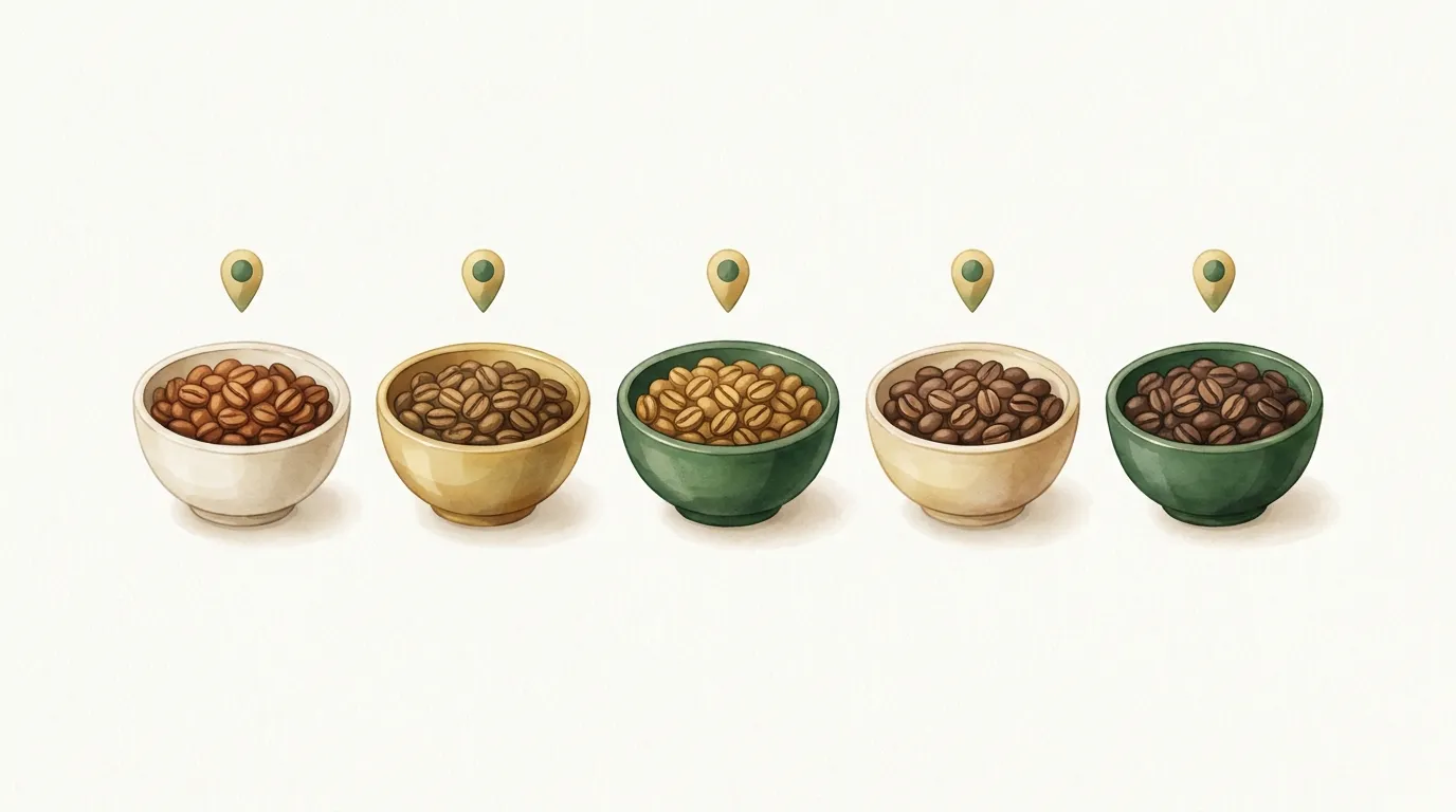 Kawy single origin z pięciu krajów