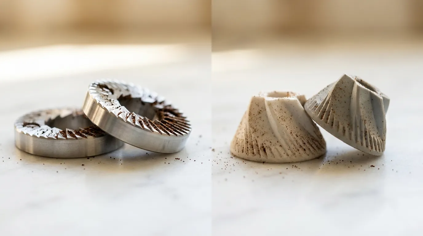 Porównanie żaren stalowych i ceramicznych w ekspresach automatycznych — różnica w trwałości i precyzji