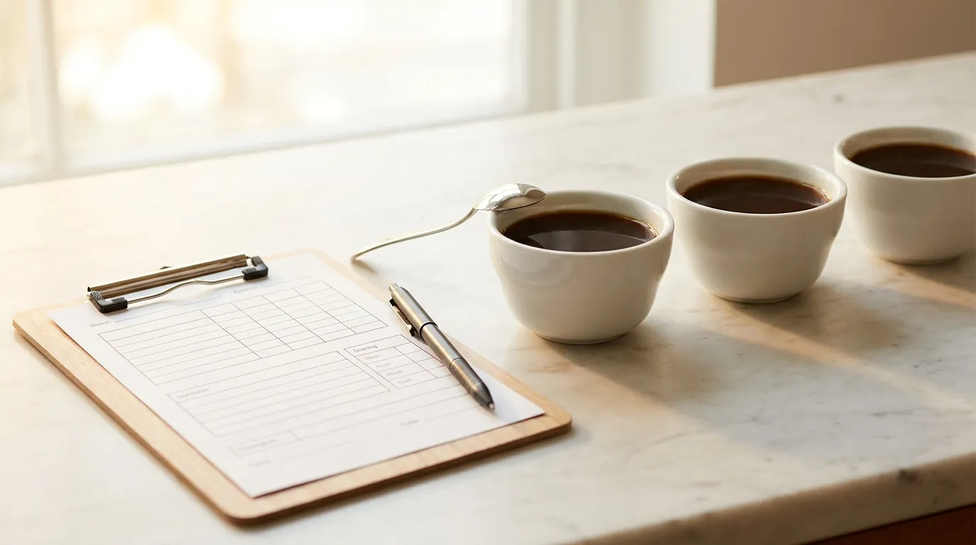 Skala oceny SCA — od kawy komercyjnej (poniżej 80 punktów) po kawę specialty (80-100 punktów)