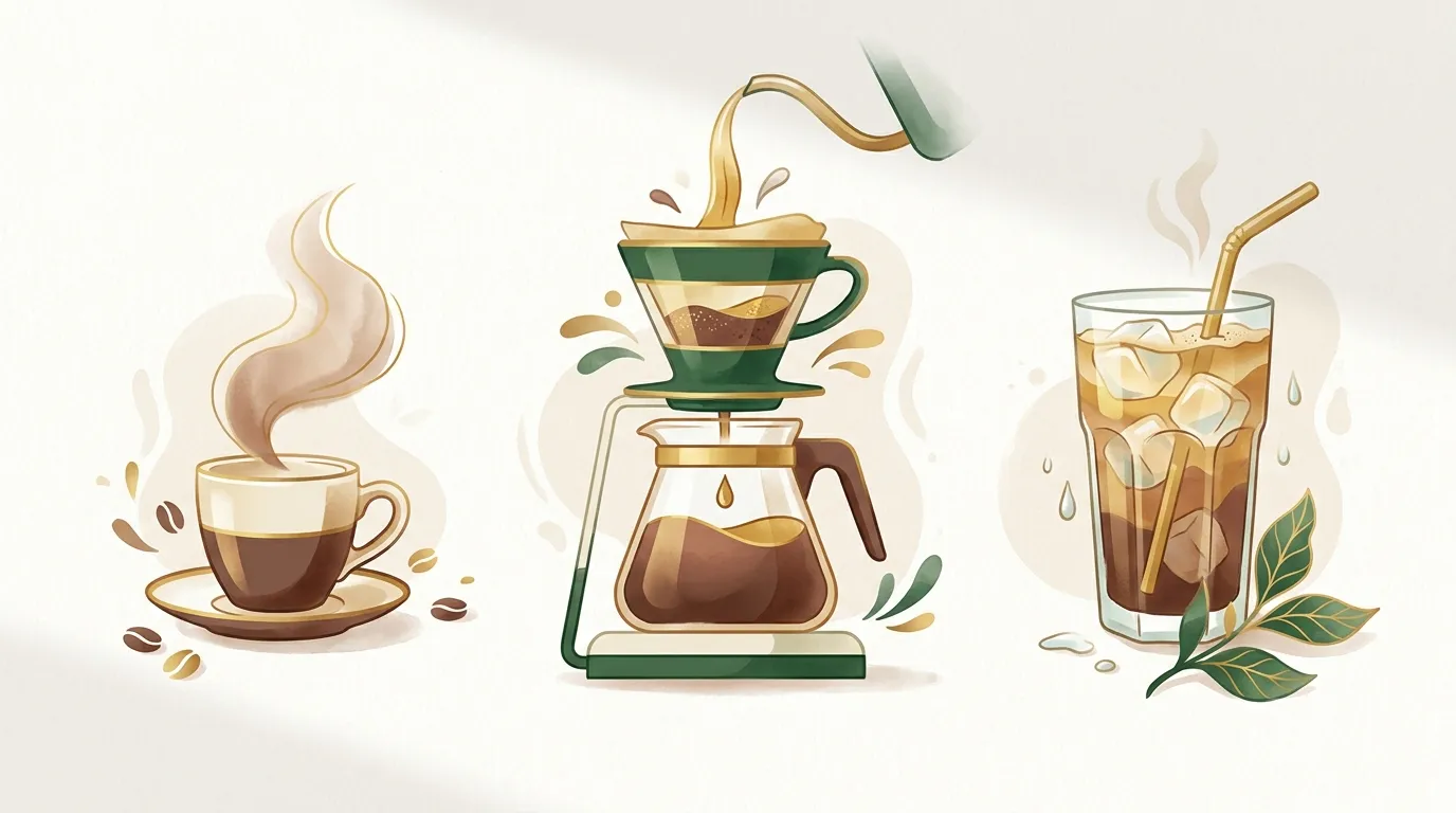 Espresso, drip i cold brew: różna zawartość kofeiny