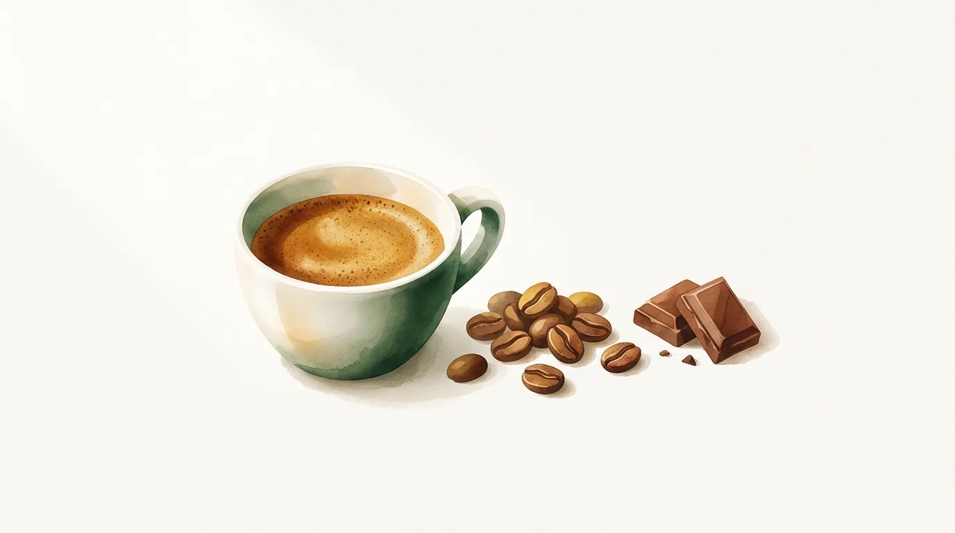 Espresso z brazylijskich ziaren z gęstą orzechową cremą