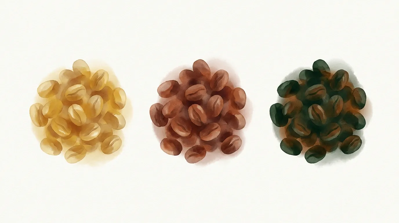 Honey process: yellow, red i black honey
