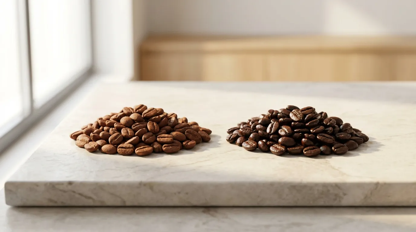 Jasne vs ciemne palenie — różnica w wyglądzie ziaren