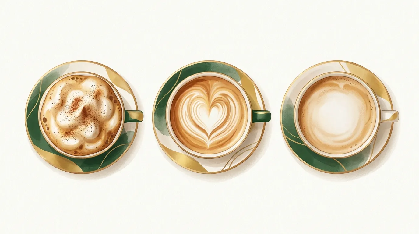 Trzy tekstury pianki: gruba, mikropianka i cienka warstwa flat white