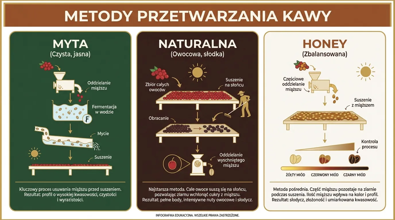 Metody przetwarzania kawy