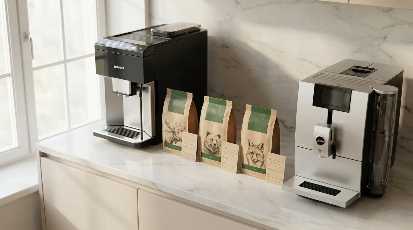 Tabela ustawień Siemens EQ i Jura per kawa CRAFTBE — mielenie, siła i temperatura