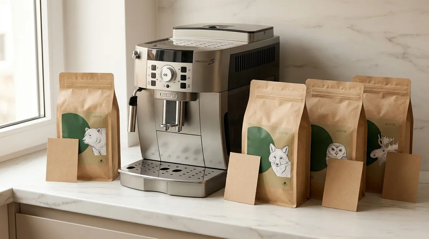 Tabela ustawień DeLonghi Magnifica dla kaw CRAFTBE — mielenie, siła i temperatura per produkt