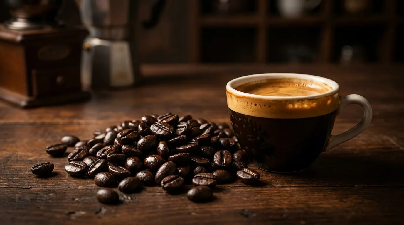 Espresso w małej włoskiej filiżance — gęste, ciemne, z grubą cremą — tradycja vs specialty