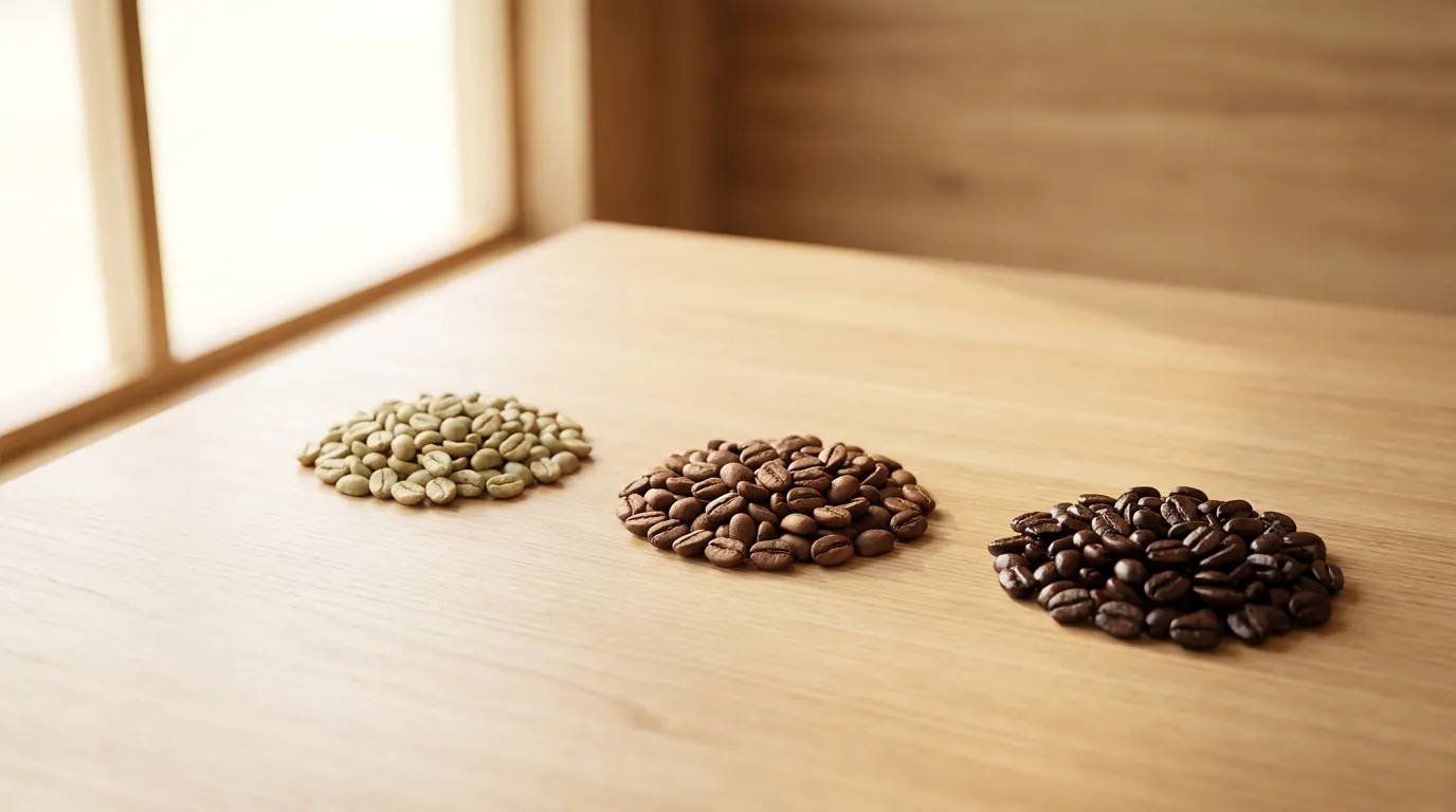 Ziarna kawy z brazylijskiego Cerrado — ten sam origin, różne profile palenia dają różne smaki