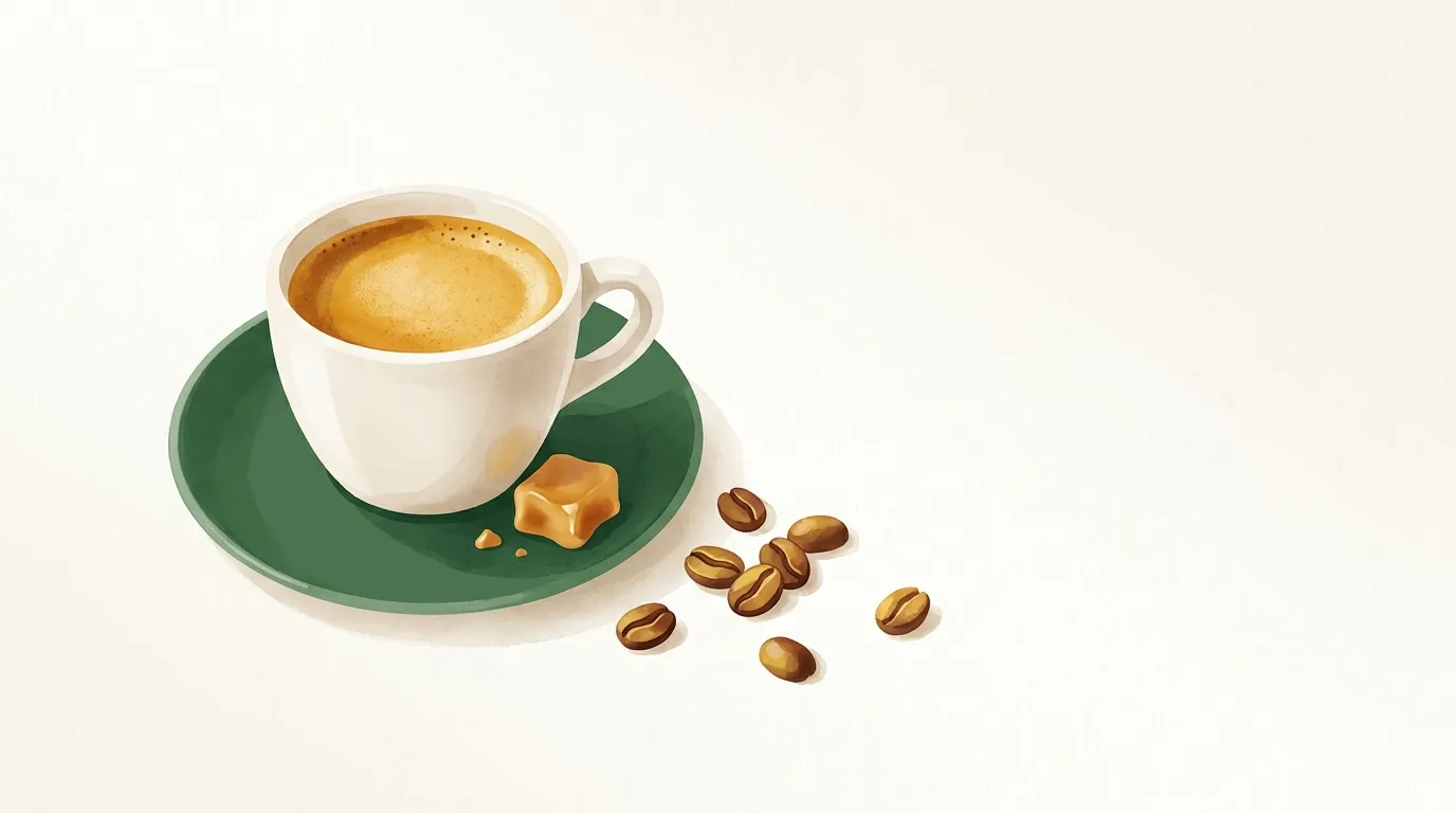Espresso z gęstą cremą w białej filiżance