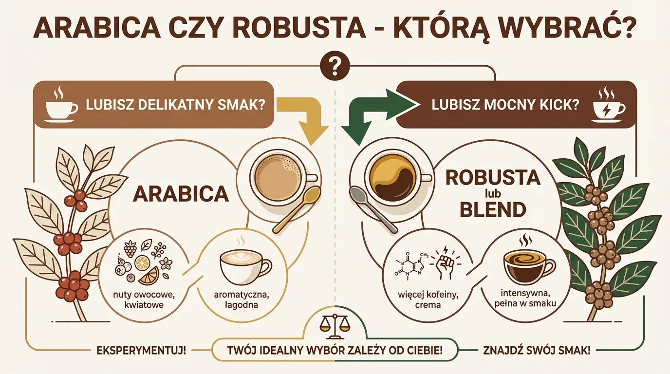 Którą kawę wybrać — drzewo decyzyjne