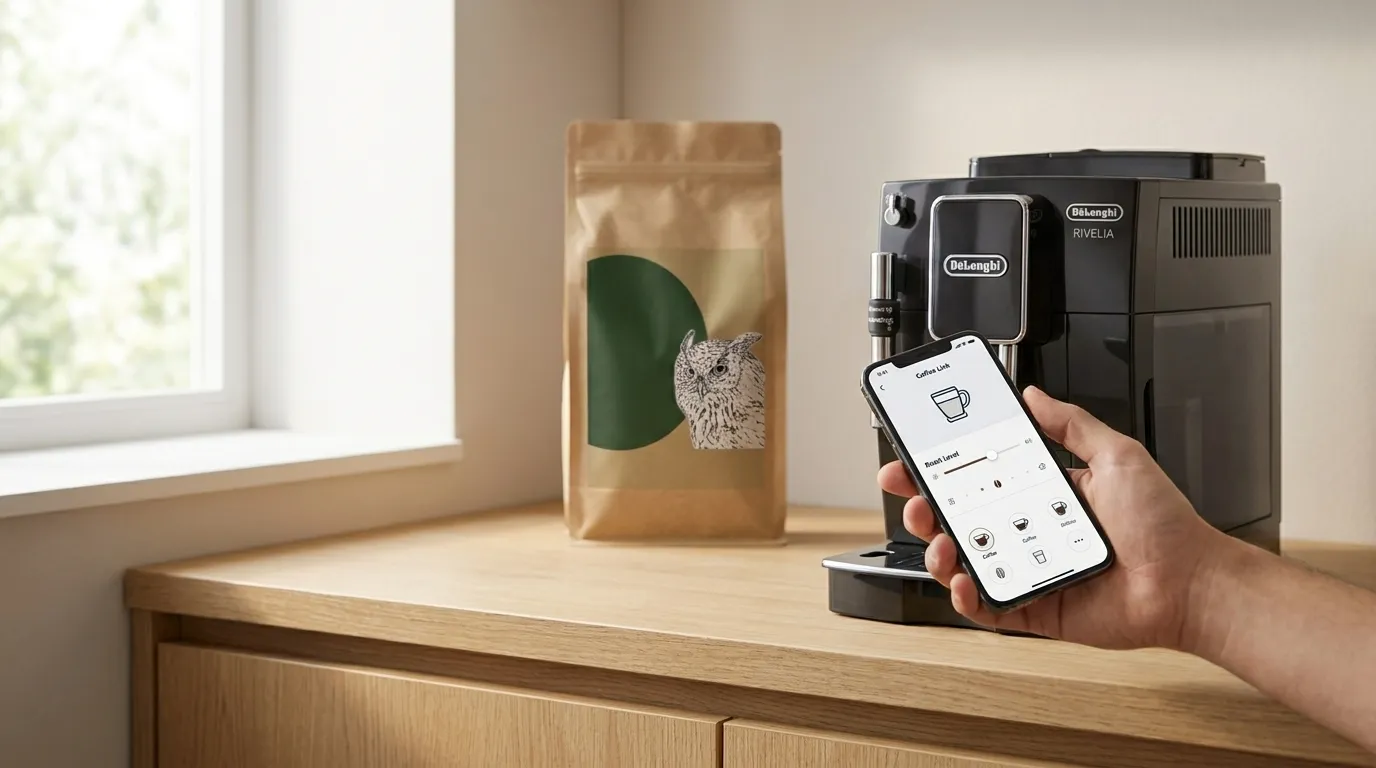 Aplikacja DeLonghi Coffee Link z funkcją Bean Adapt — automatyczne rozpoznawanie kawy i ustawienie parametrów