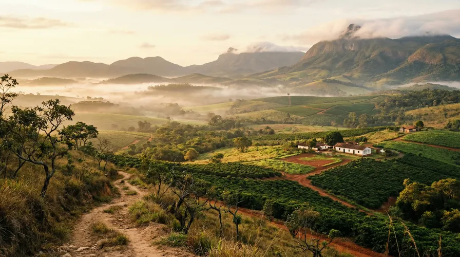 Widok na region Cerrado, Brazylia