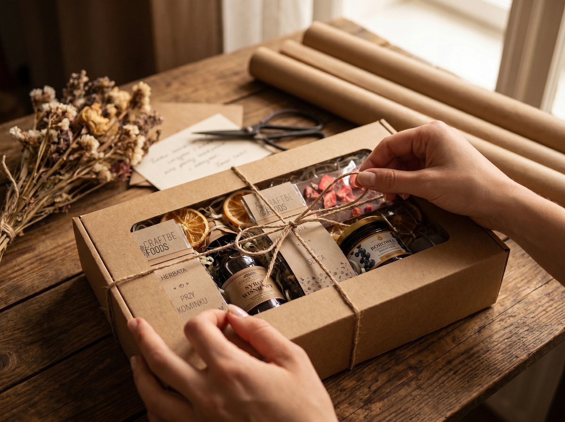 Box XL z Herbatą, Konfiturą i Czekoladą - Na prezent