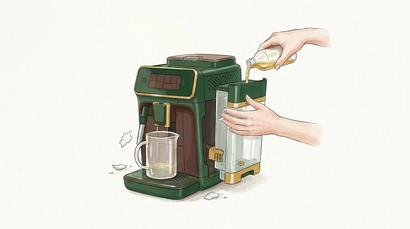 Odkamienianie ekspresu krok po kroku — DeLonghi, Philips, Siemens, Jura