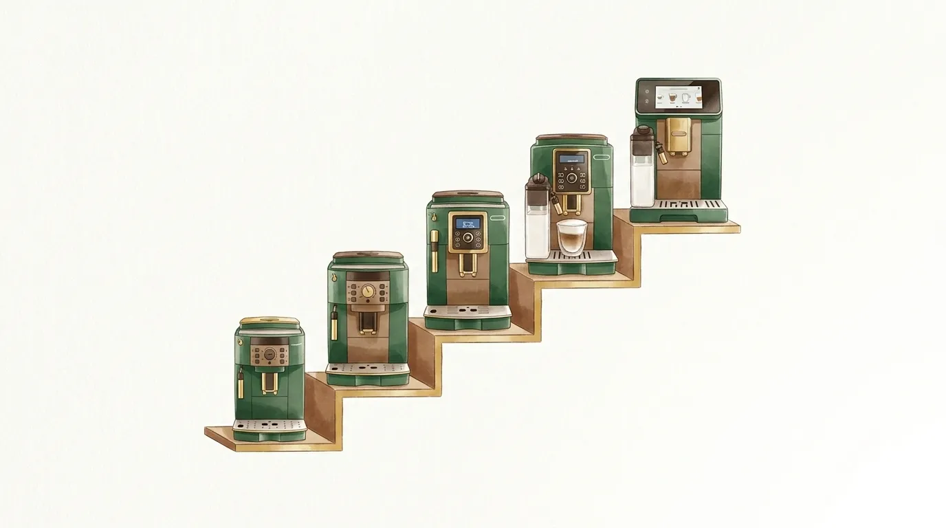 DeLonghi — który model wybrać: Magnifica S, Evo, Dinamica, Eletta, Rivelia, PrimaDonna