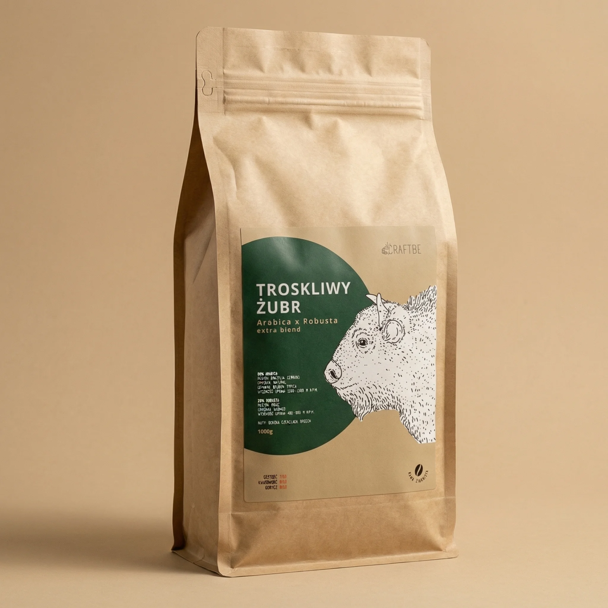 Kawa Troskliwy Żubr - opakowanie