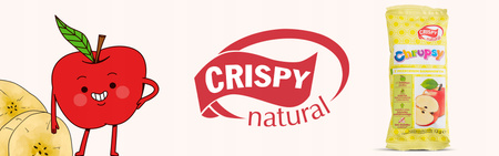 Crispy Natural Suszone Kostki z Jabłek o Smaku Bananowym 12g