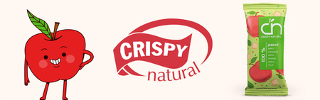 Crispy Natural Suszone Kostki z Jabłek 12g