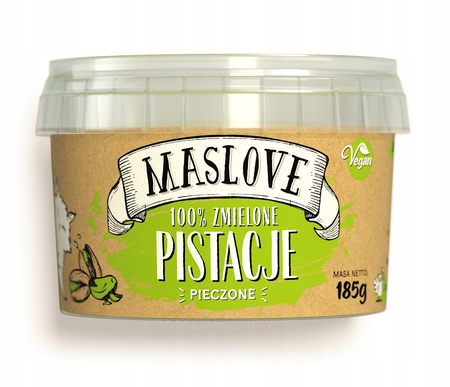 Masło Orzechowe - Pistacje Pieczone 100% - 185g