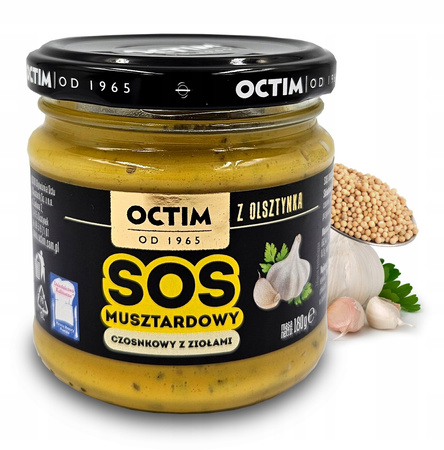 Sos - Musztardowy Czosnkowy z Ziołami - 180g