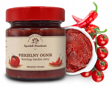 Ogródek Dziadunia Ketchup Bardzo Ostry Piekielny Ognik 220g