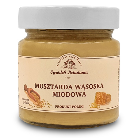 Ogródek Dziadunia Musztarda Wąsoska Miodowa 210g