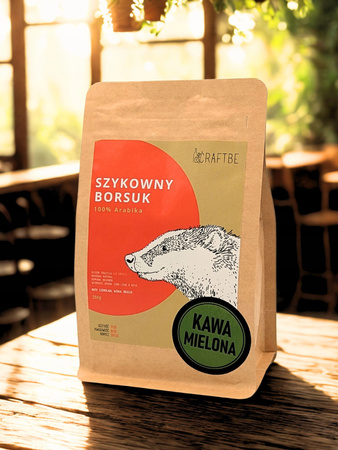 KAWA MIELONA SZYKOWNY BORSUK 250 g CRAFTBE ŚWIEŻO PALONA