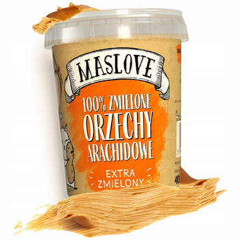 Masło Orzechowe - Orzechy Arachidowe 100% Extra Zmielone - 400g