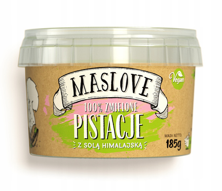 Maslove Masło Orzechowe Pistacje z Solą Himalajską 185g