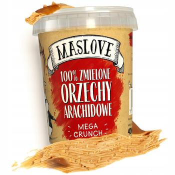 Masło Orzechowe - Orzechy Arachidowe 100% Crunchy - 400g