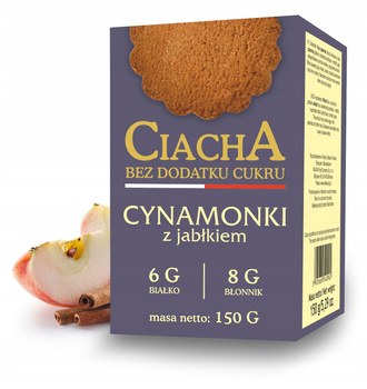 Ciacha Bez Cukru - Cynamonki z Jabłkiem - 150g