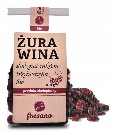 Suszone Owoce - Żurawina Słodzona Bio - 100g