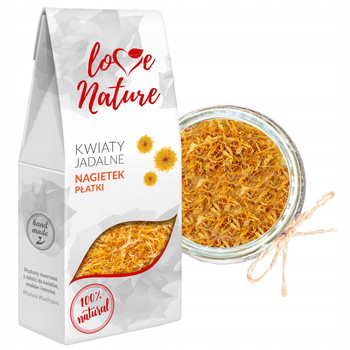 LoveNature Kwiaty Jadalne Nagietek Płatki 20g