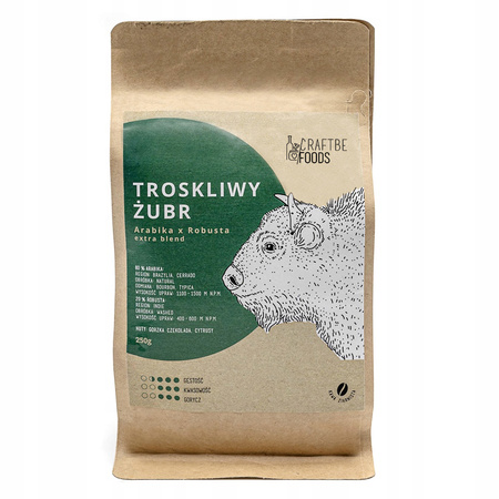 Kajfowa Kawa Ziarnista Troskliwy Żubr 250g