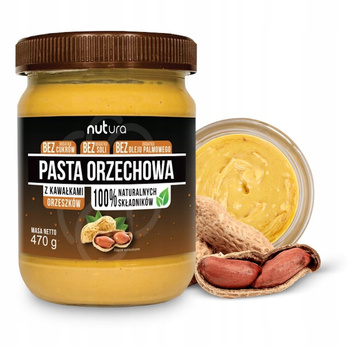 Nutura Pasta Orzechowa z Kawałkami Orzechów 470g