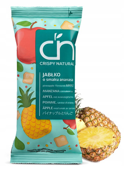 Crispy Natural - Suszone Kostki z Jabłek o Smaku Ananasa 12g