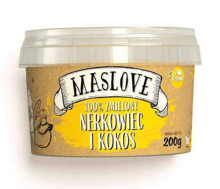 Maslove Masło Orzechowe Nerkowiec i Kokos 200g