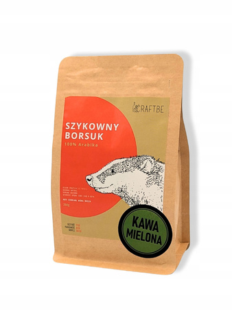 KAWA MIELONA SZYKOWNY BORSUK 250 g CRAFTBE ŚWIEŻO PALONA
