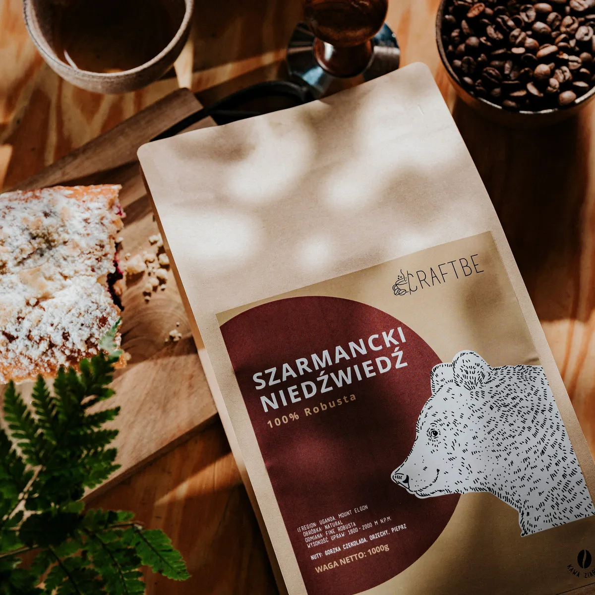 Szarmancki Niedźwiedź 1 kg, filiżanka, ciasto, ziarna