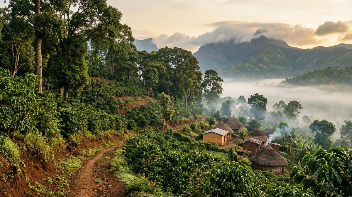 Widok na region Jimma, Etiopia